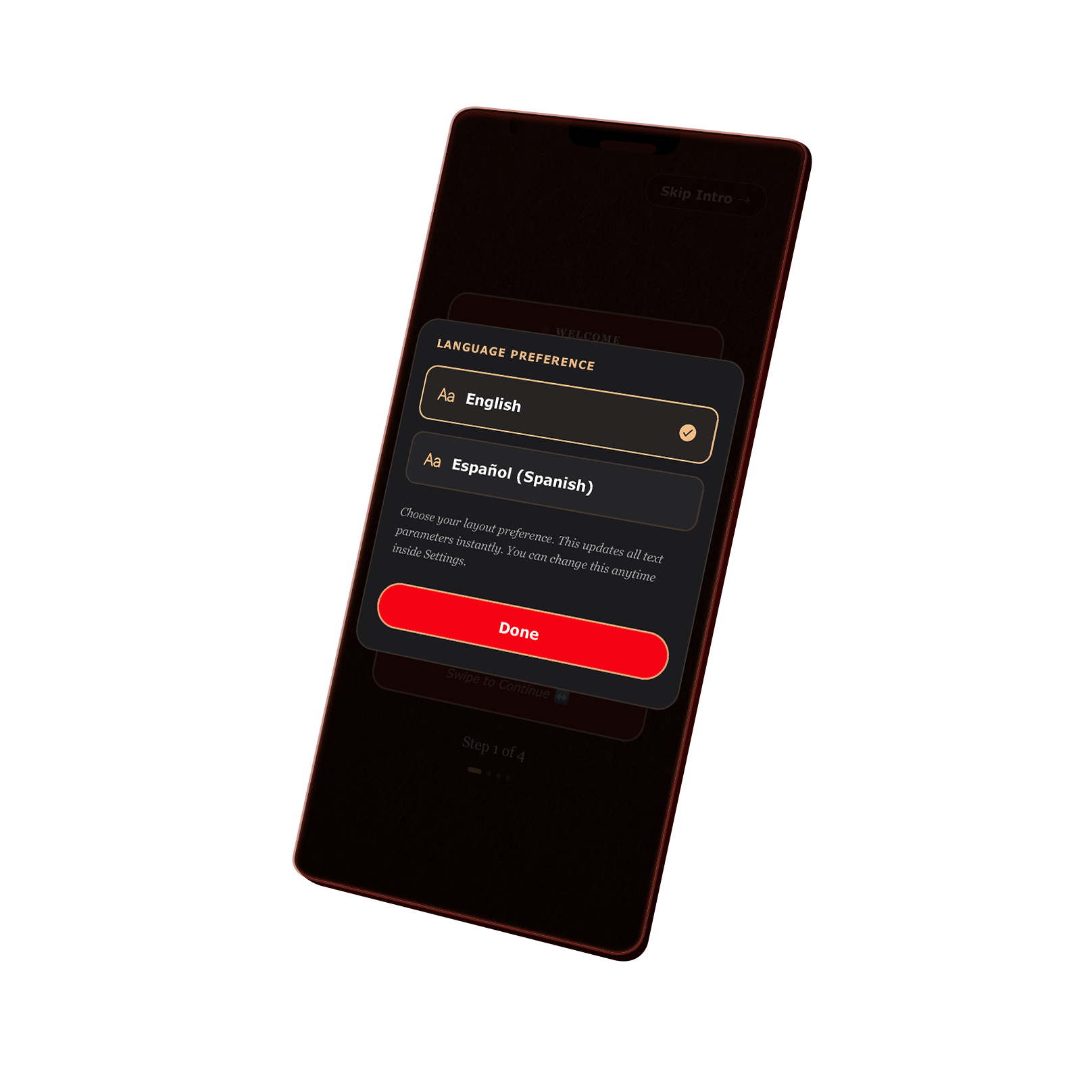 Onboarding Language